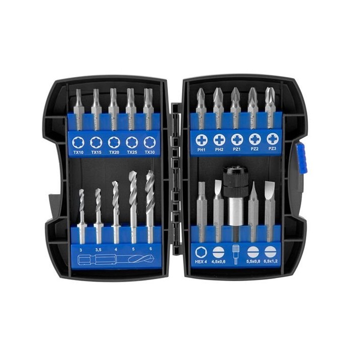 *JUEGO BROCAS-PUNTAS-ATORNILLAR 20-UDS.-1500-SET 3-6