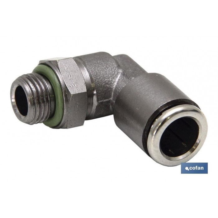 CODO MACHO CILINDRICO GIRATORIO TEA T-8 R-1/4