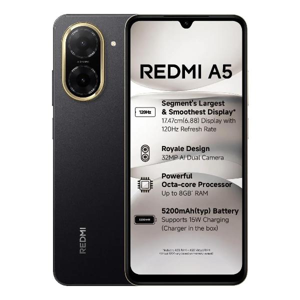 Xiaomi Redmi A5 128GB Negro Midnght Black - Nuevo a Estrenar